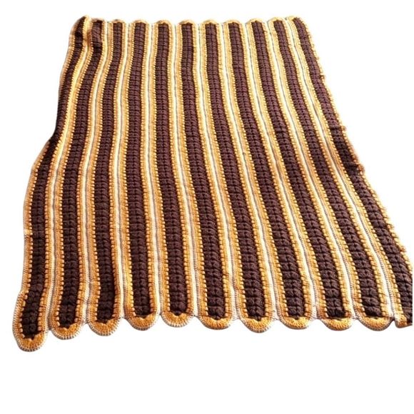 ‎Vintage Afgan 70s Handmade Gold/Brown  - Picture 2 of 4